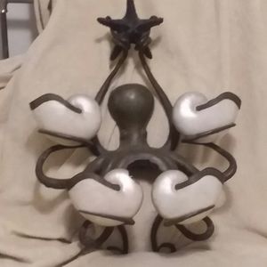 Maitland Smith octopus four nautilus shell sconce